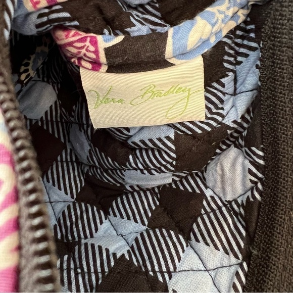 VERA BRADLEY Alpine Floral Little Crossbody Black Blue Purple Quilted REPAIRED - Picture 15 of 16